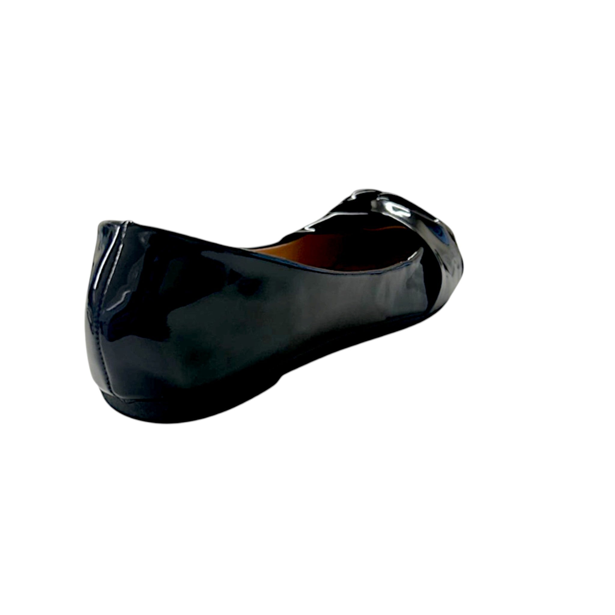 Ladies Black Slip On Flat Shoes - Schoolwear / Workwear
